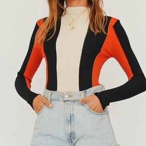 VERGE GIRL MOCK NECK LONG SLEEVE SWEATER